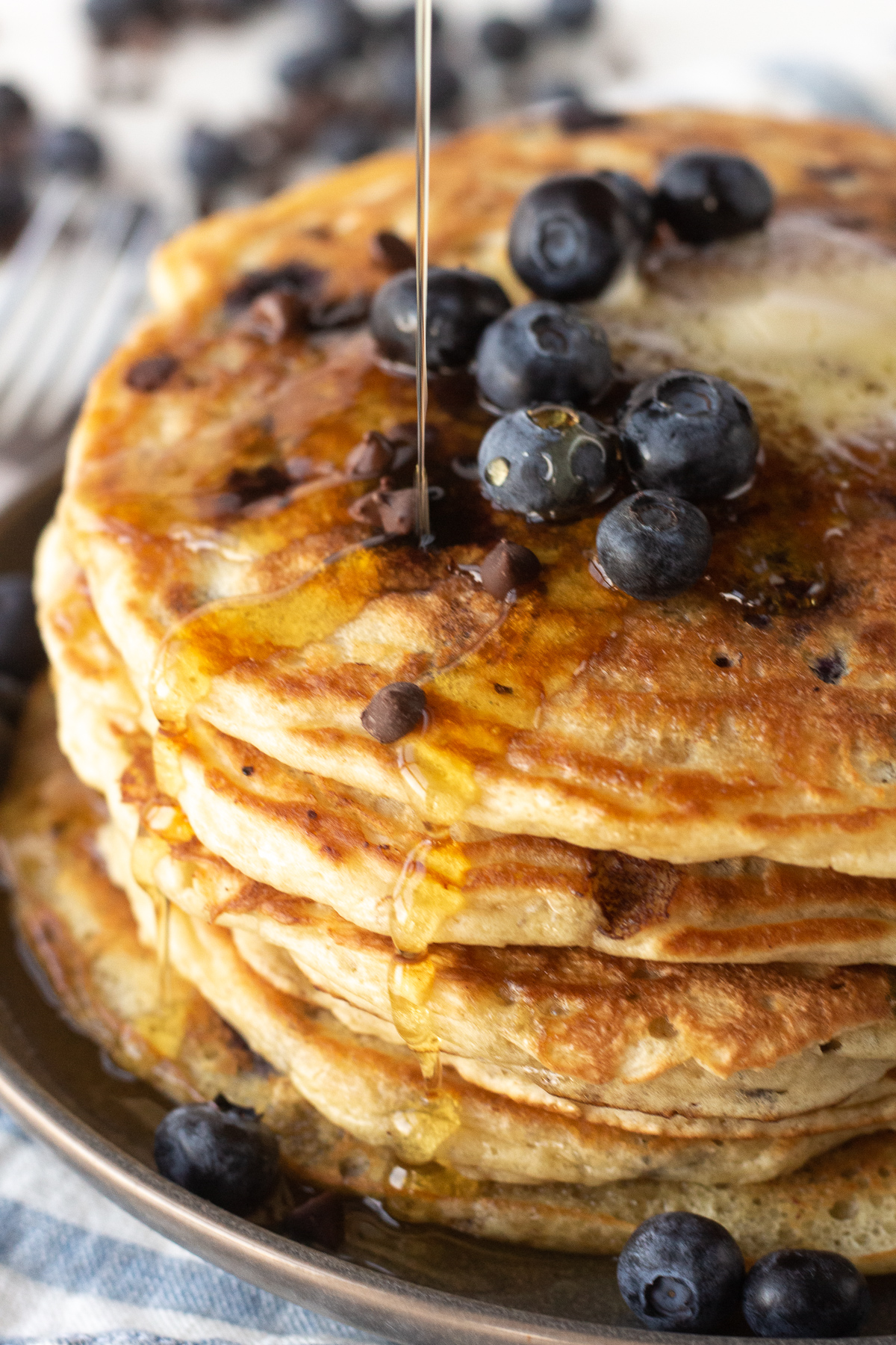 Homemade Blueberry Chocolate Chip Pancakes Recipe & Instructions